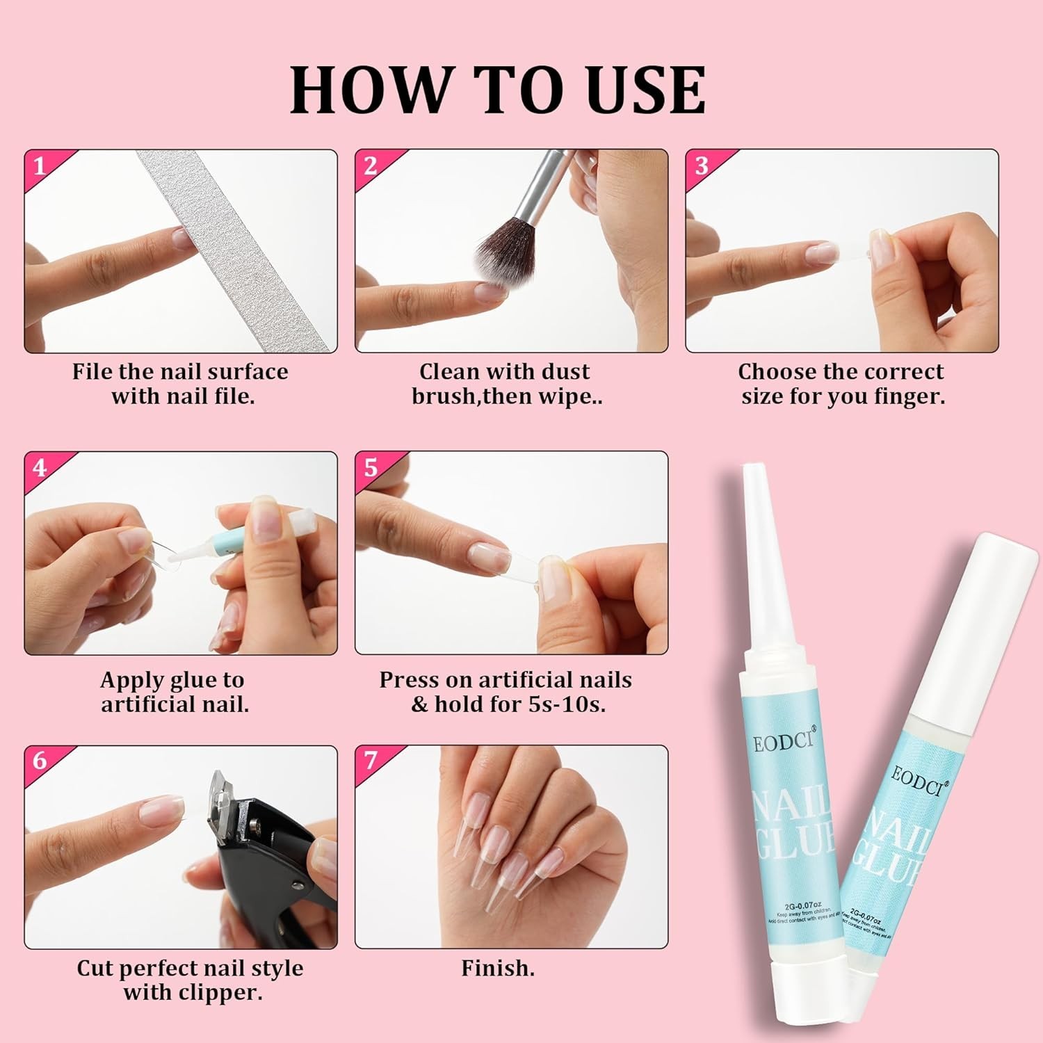 12pcs Nail Glue Super Strong for Acrylic Nails Press on Nails Professional for N
