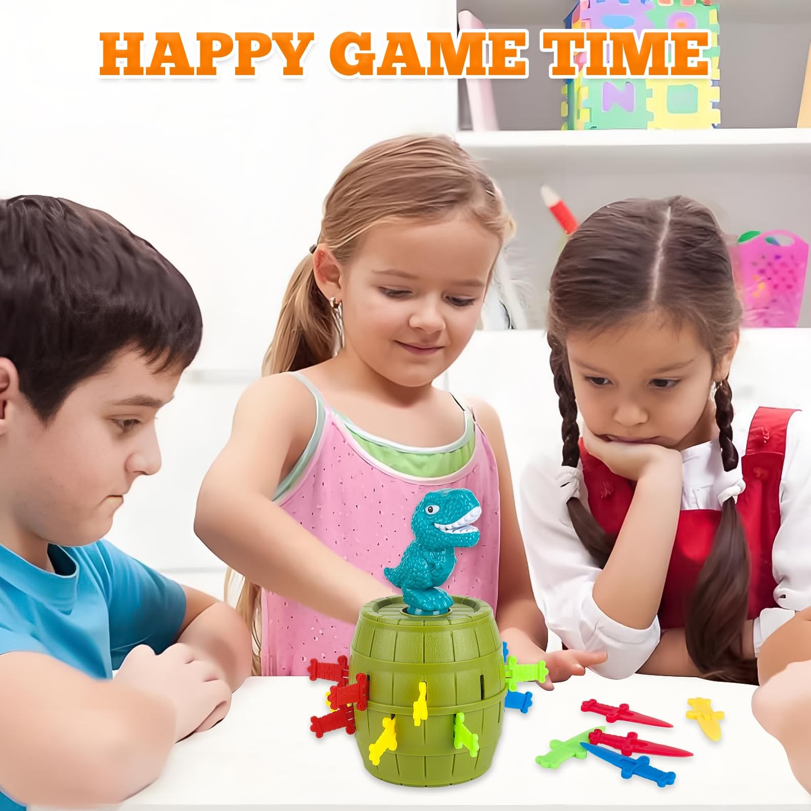 ZOPMTIYO Pop-Up Dinosaur Pirate Board Game for Kids Ages 3+ – Medium, Basic