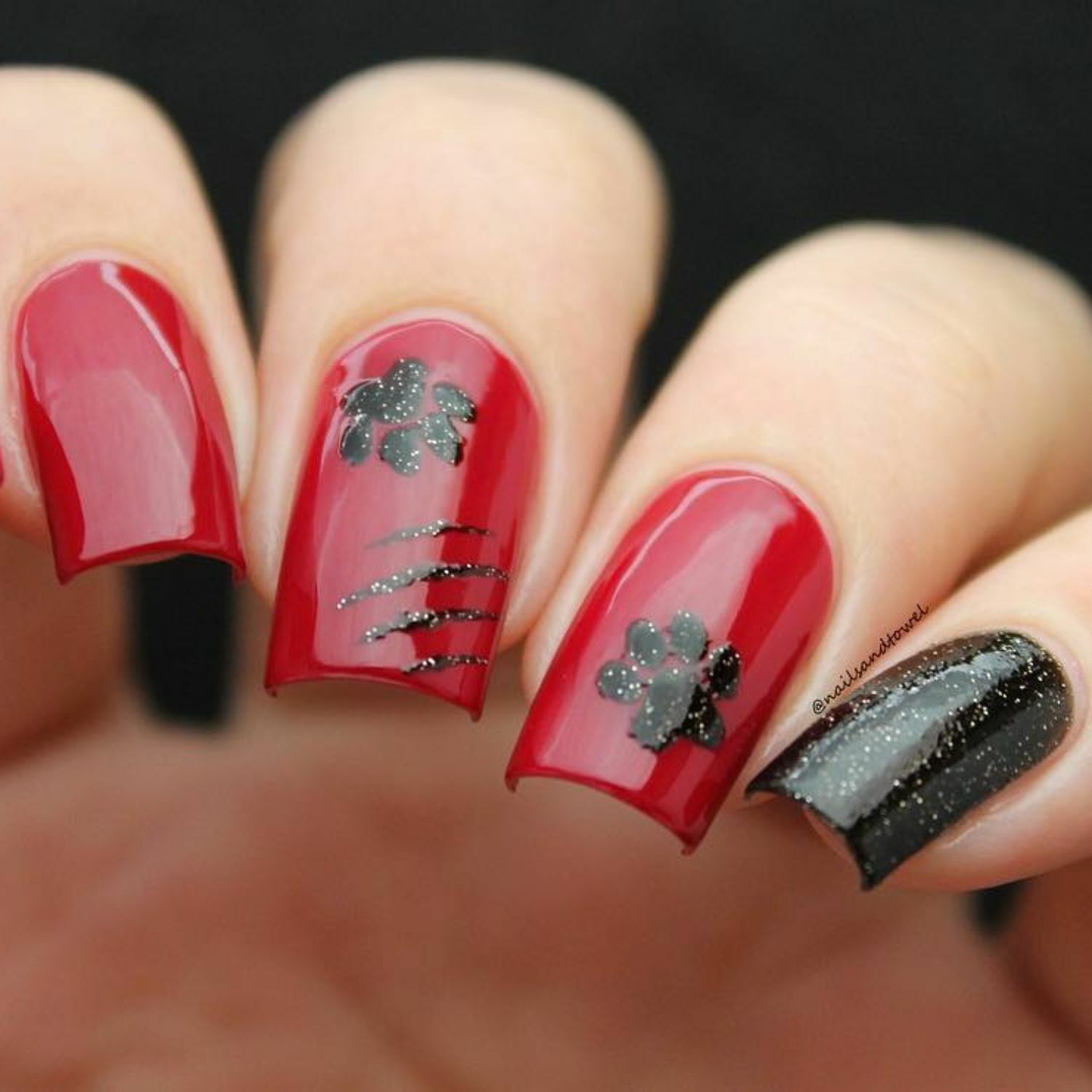 Kitty Scratch Stencils for Nails, Halloween Nail Stickers, Nail Vinyls