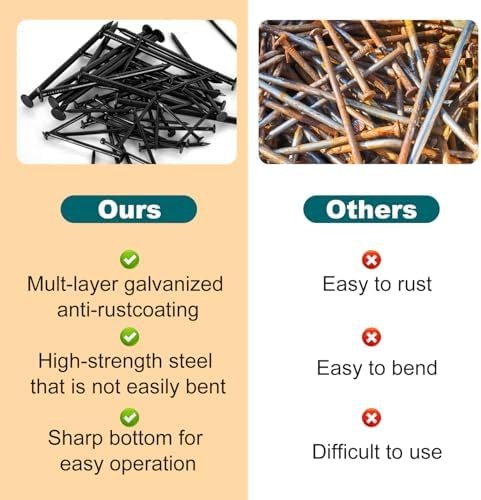 Nail for Hanging Pictures Assortment Kit – 650Pcs Small Nails, Finishing Nail…