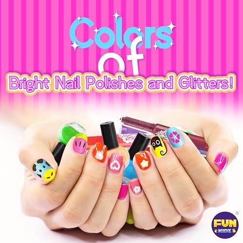 Nail Polish Pens Kit for Girls Ages 7-12, FunKidz Nail Pen Combo Kit Teen Gift