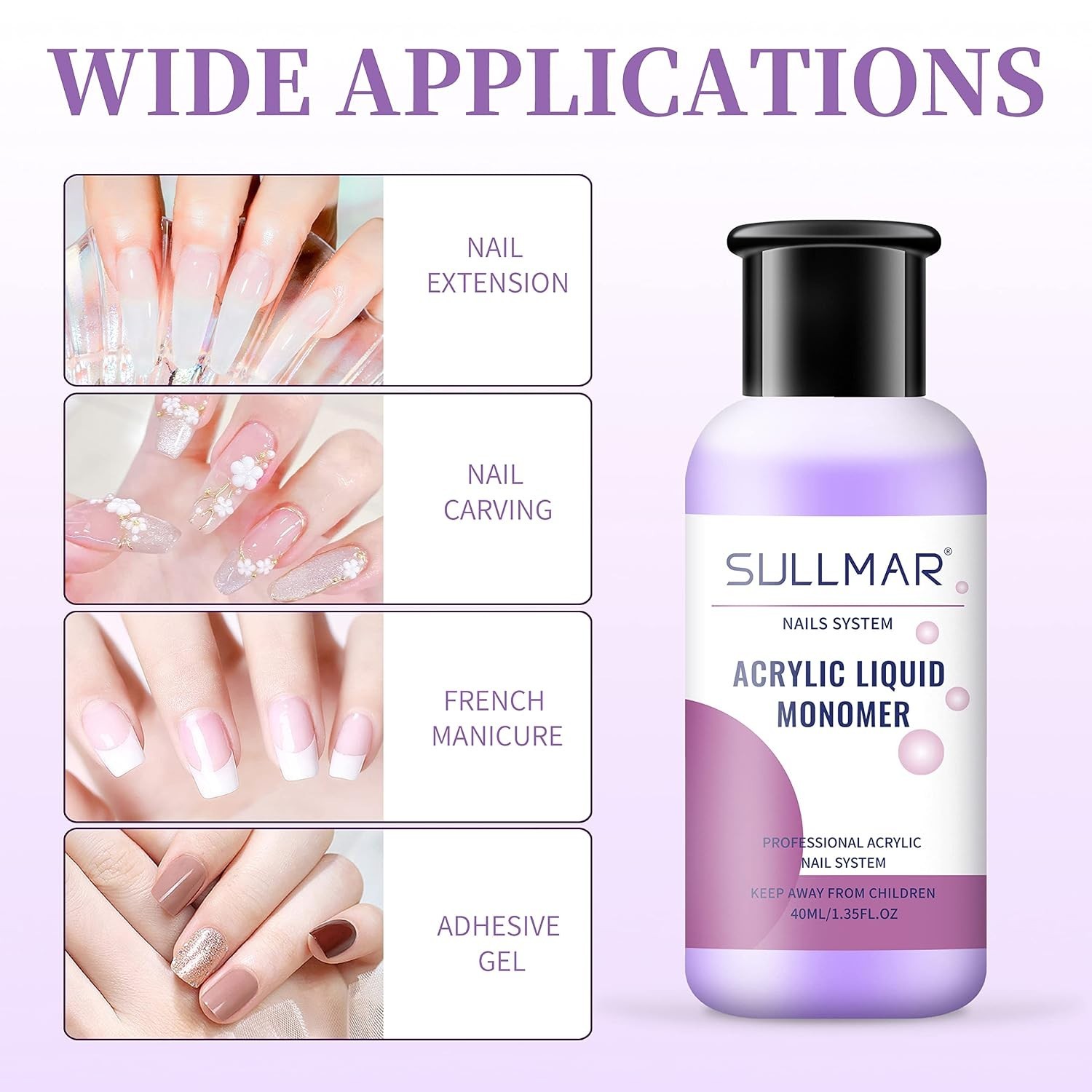 Quick Curing 40ml Liquid Monomer for Acrylic Nails – Perfect for All Levels