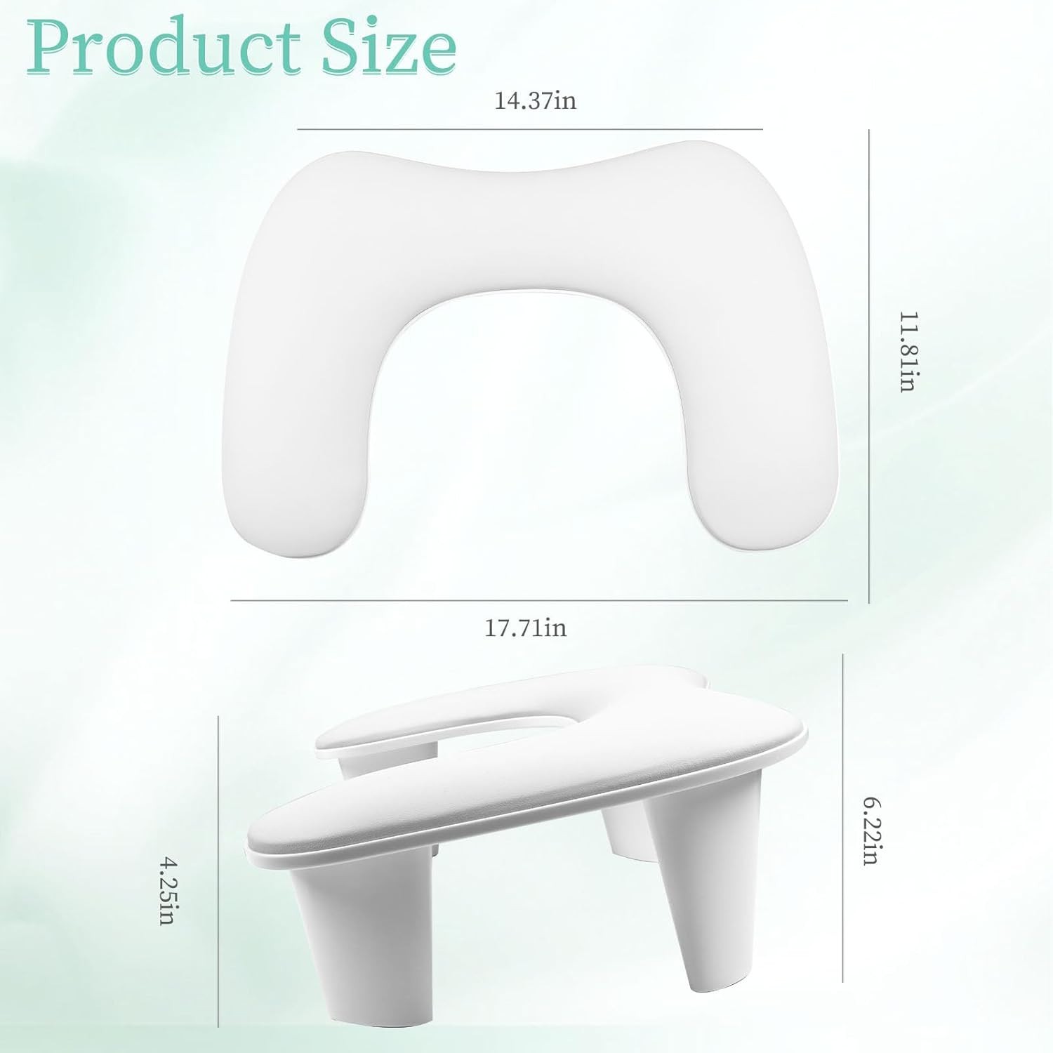 U Shape Arm Rest Nail Hand Pillow white
