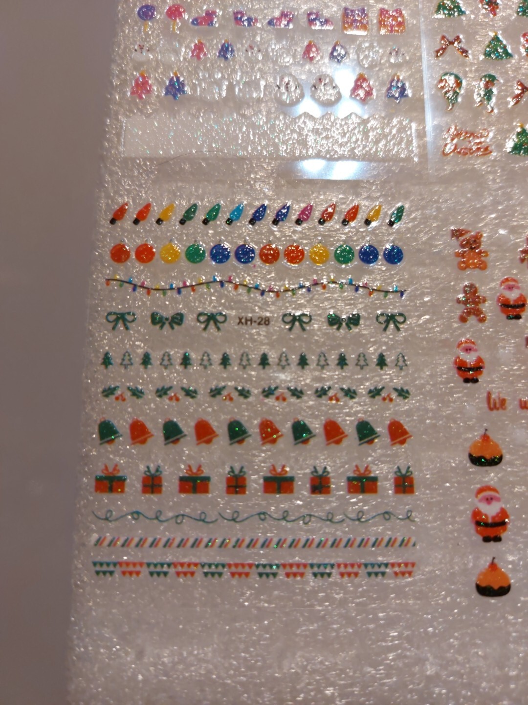 8 X Small Sheets Of Christmas Nail Art Stickers (Dn157) New