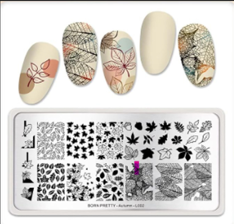 Born Pretty Nail Stamping Plate – Autumn L002- new