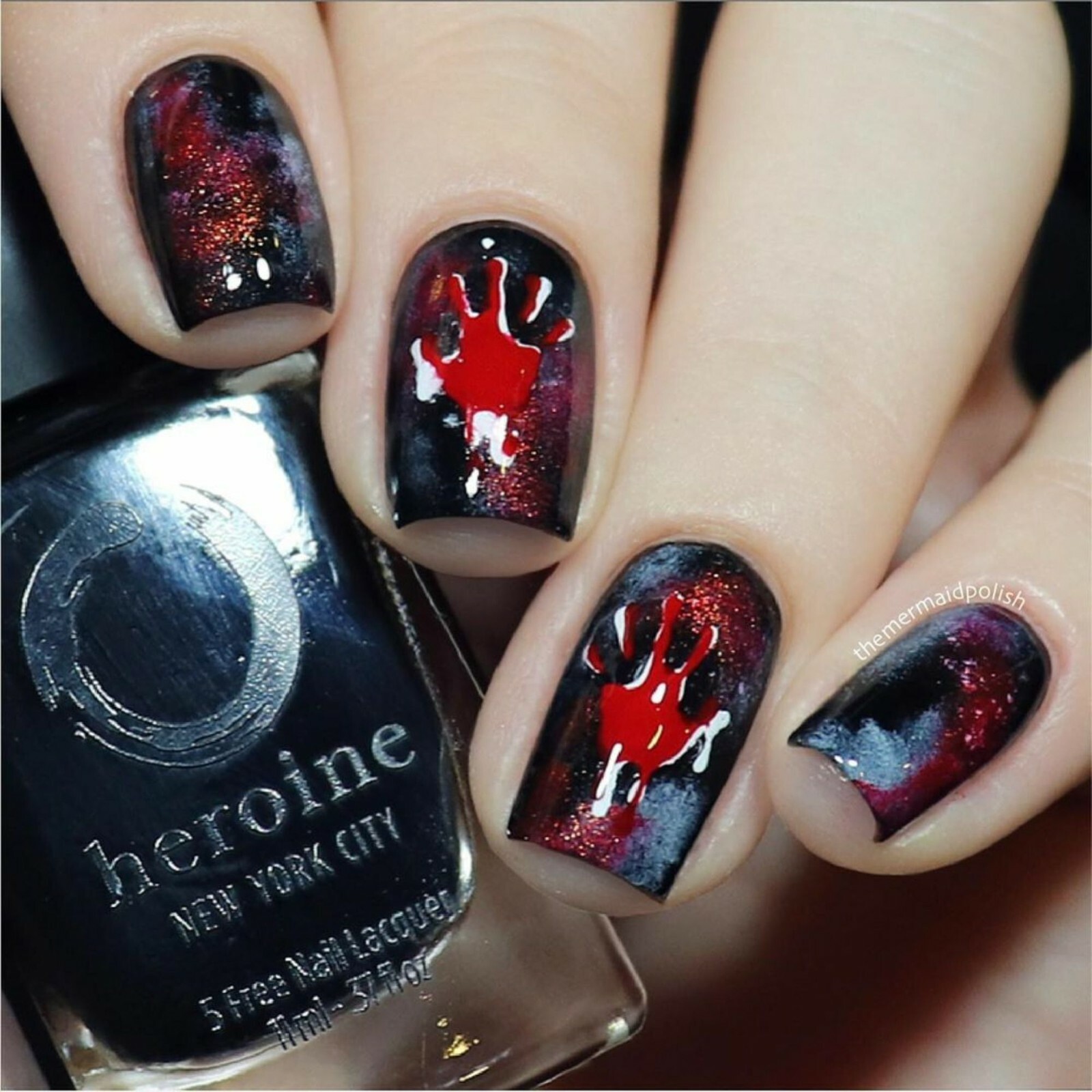 Bloody Hands Stencils for Nails, Halloween Nail Stickers, Nail Art, Nail Vinyls