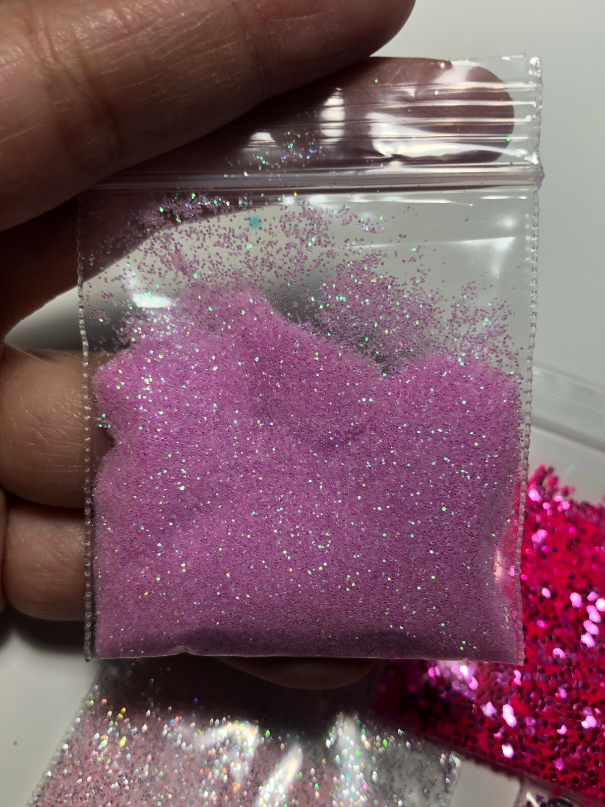 Limited Edition Pink Glitter Mix ” Love Bunny” Acrylic Gel Nail Art US seller