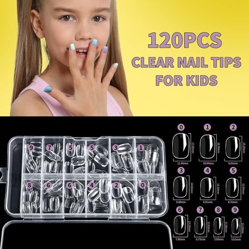 Nail Kit for Girls, Press on Nails for Teens, Nail Polish Set for Girls,