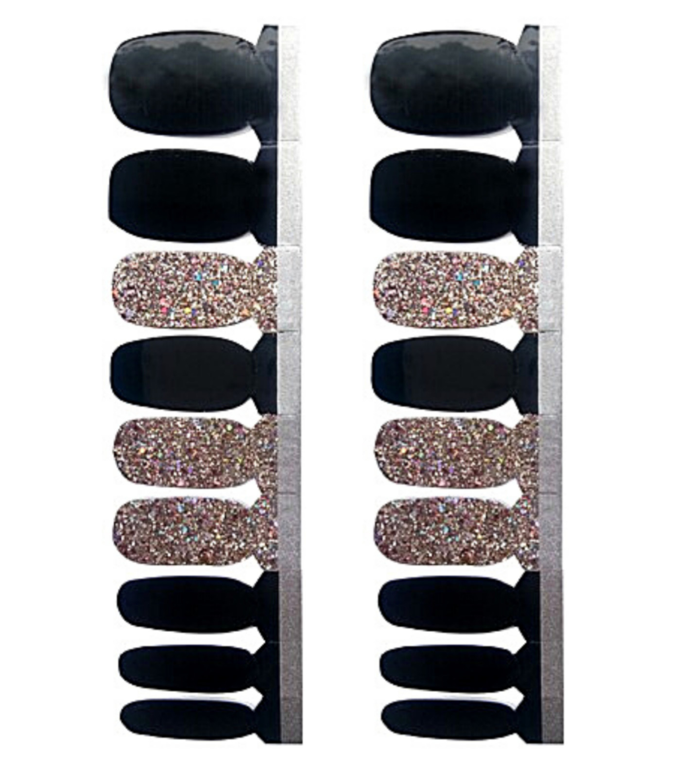🌟 ✨ 💅 Black color with rose gold accents /real nail polish strips street art