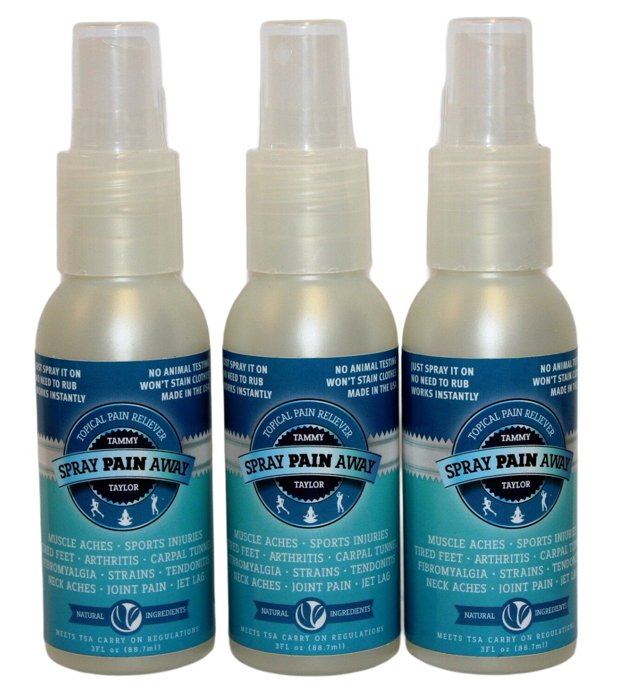 3 bottles of Tammy Taylor Nails – Spray Pain Away 3 fl.oz