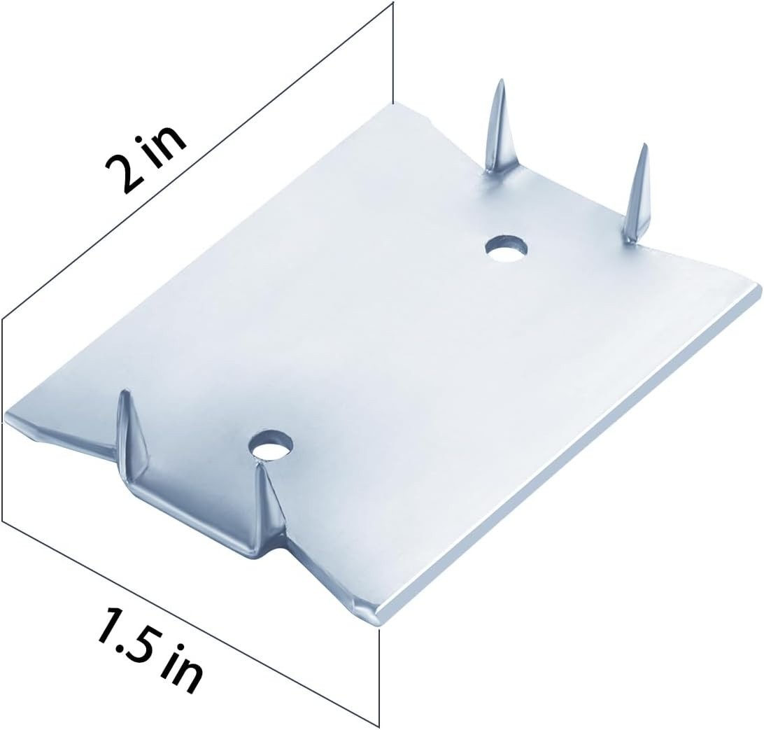 Galvanized Steel Nail Plates – 30 Pcs 1.5×2 Inch for Ultimate Wiring Protection