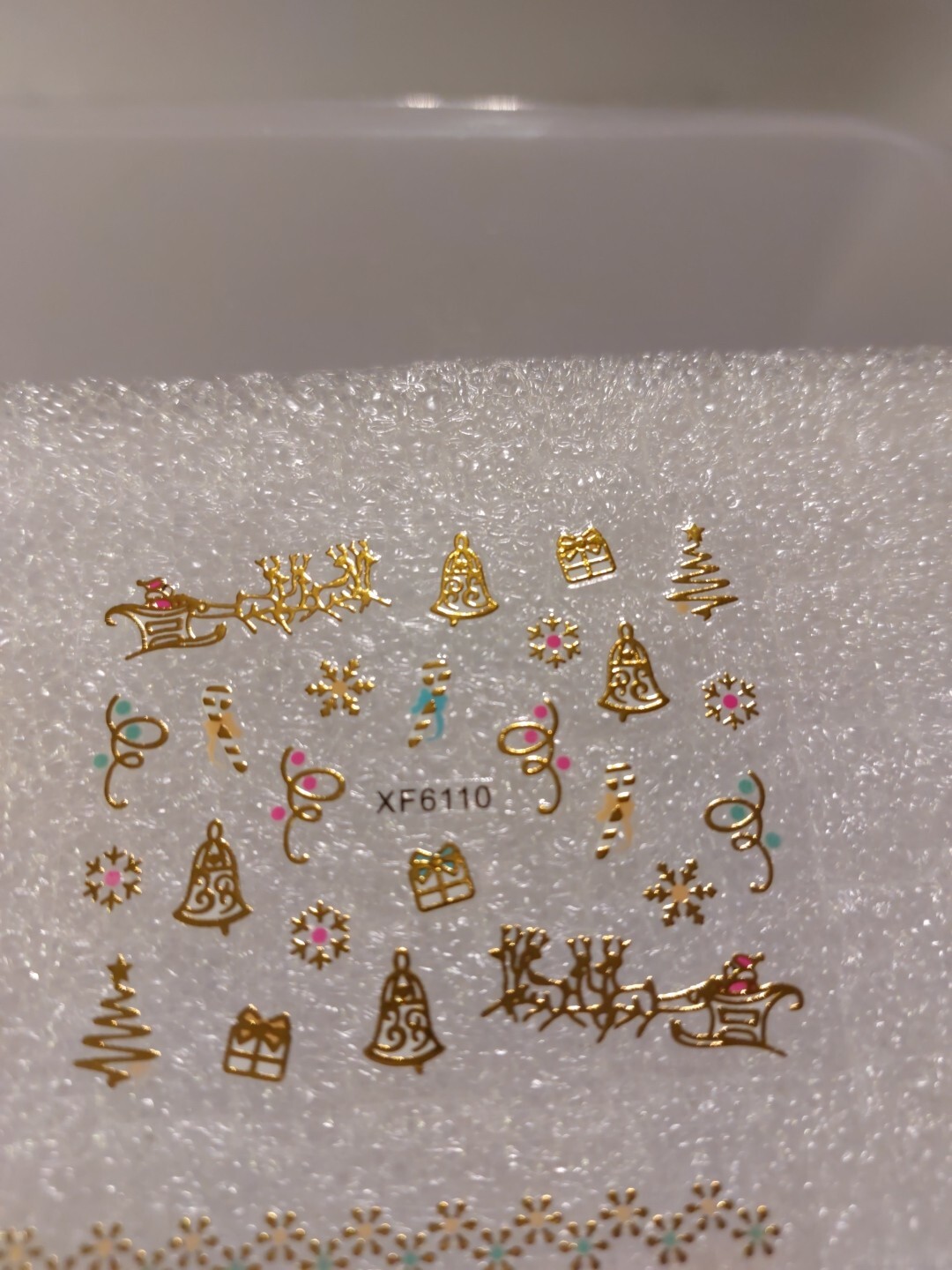 4 X Small Sheets Of Christmas Nail Art Stickers (Dn63) New