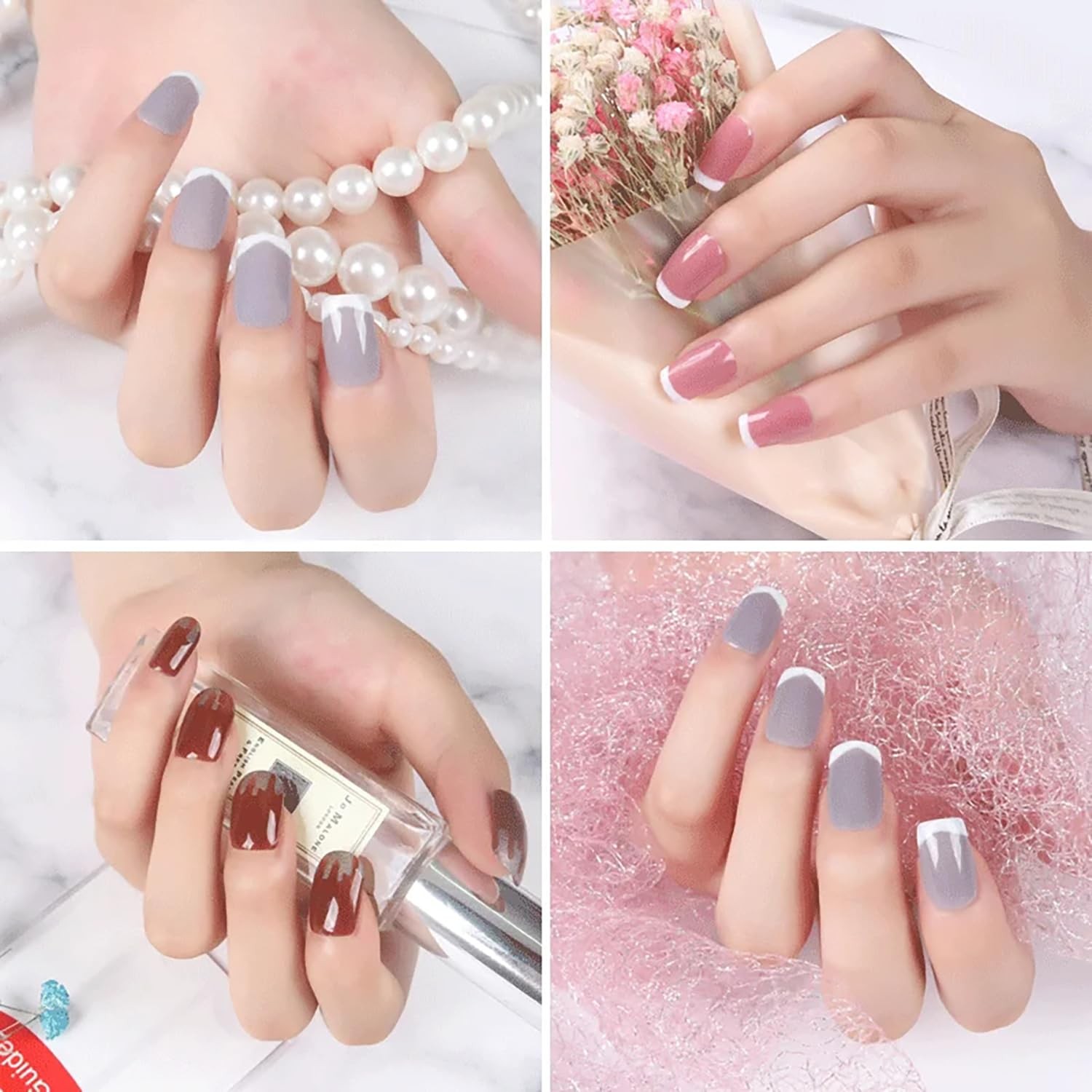 French Tip Nail Guides Stickers Self-Adhesive French Manicure Strips for Edge…