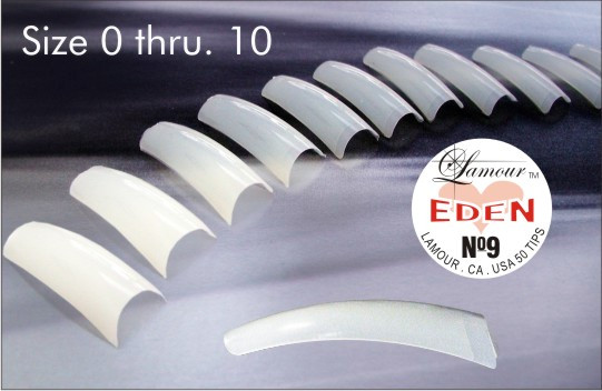 Lamour EDEN NATURAL Nail Tips (Size 0 – 9 ) 50 ct/bag
