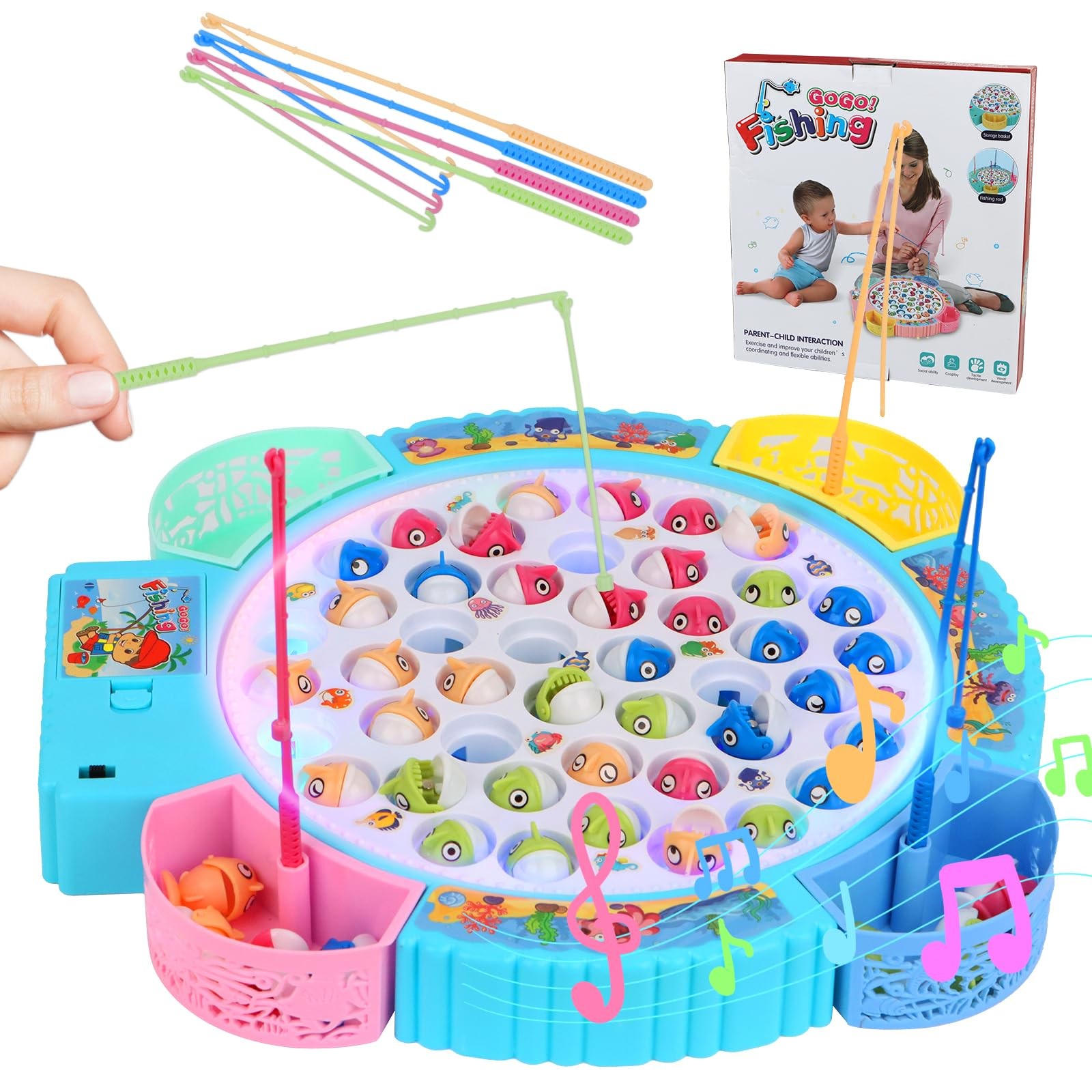 QuadPro Magnetic Fishing Games Set – Educational Toddler & Kids Small