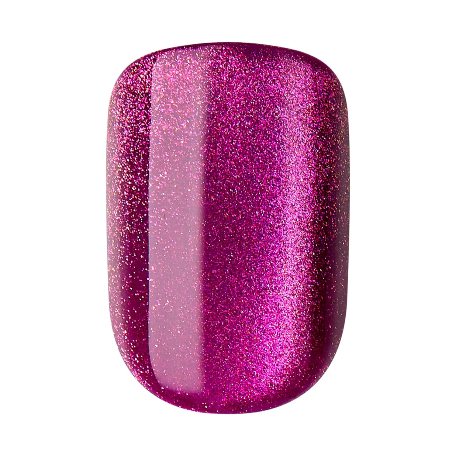 KISS No Glue Mani Press on Nails, Colorfx, ‘Levels’, Pink, Short Size, Squoval