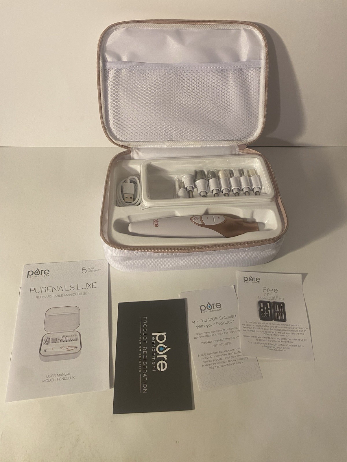 Pure Enrichment PureNails Luxe Rechargeable Manicure Set – Cordless Portable …