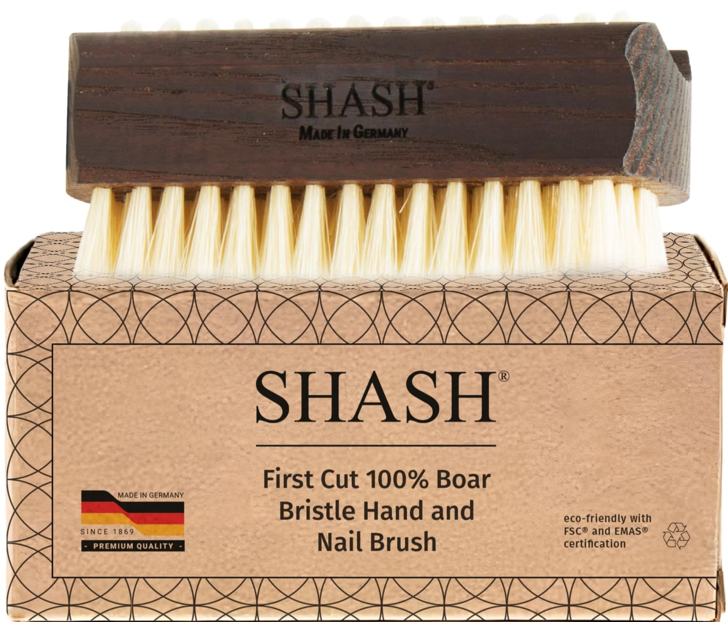 Nail Brush 3.6 X 1.97 in Thermo Beech Wood Light Bristle – Gentle Skin Care