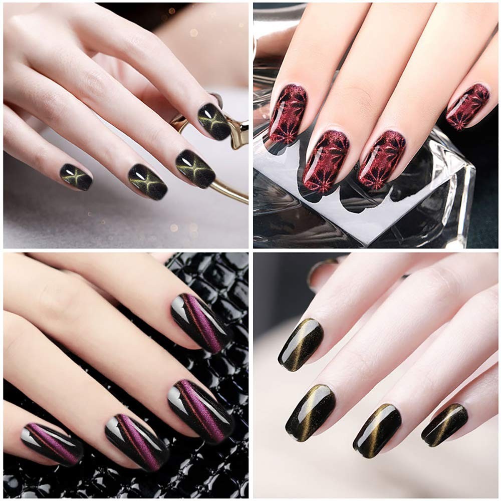6Pcs Cat Eye Nail Magnetic Pens Set for Stunning Ombre and Flower Designs