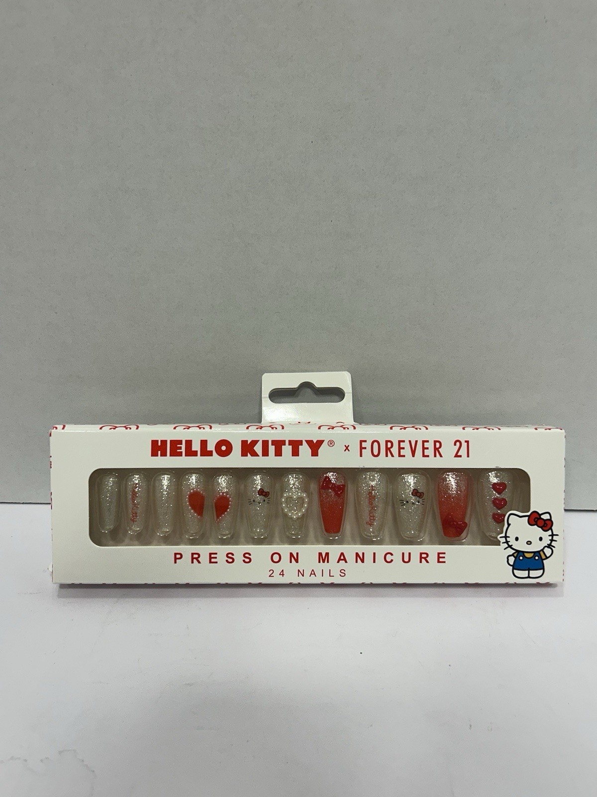 Press On Nails Hello Kitty Sanrio x Forever 21 Manicure NEW SEALED 24 Nails