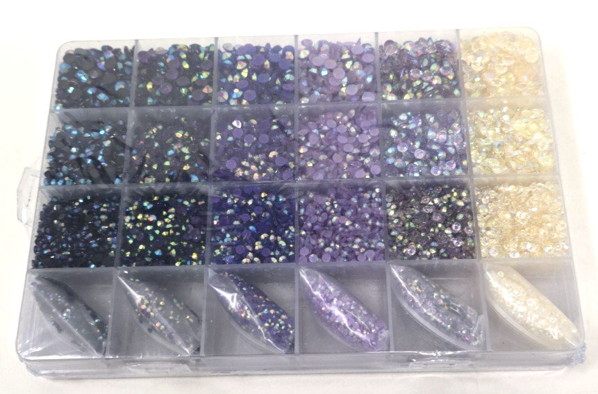 Rhinestones for Crafts Kit Jelly AB for Tumblers for Nail Art Brushes Tweezers