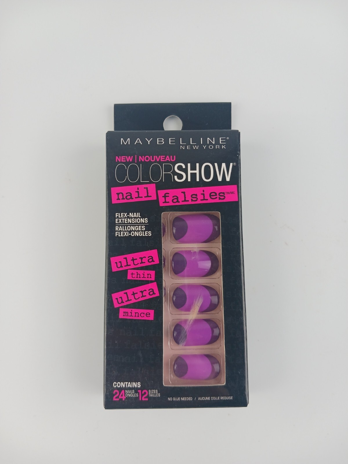 MAYBELLINE COLOR SHOW NAIL FALSIES FLEX NAIL EXTENSIONS 40 PLUM SUNSET