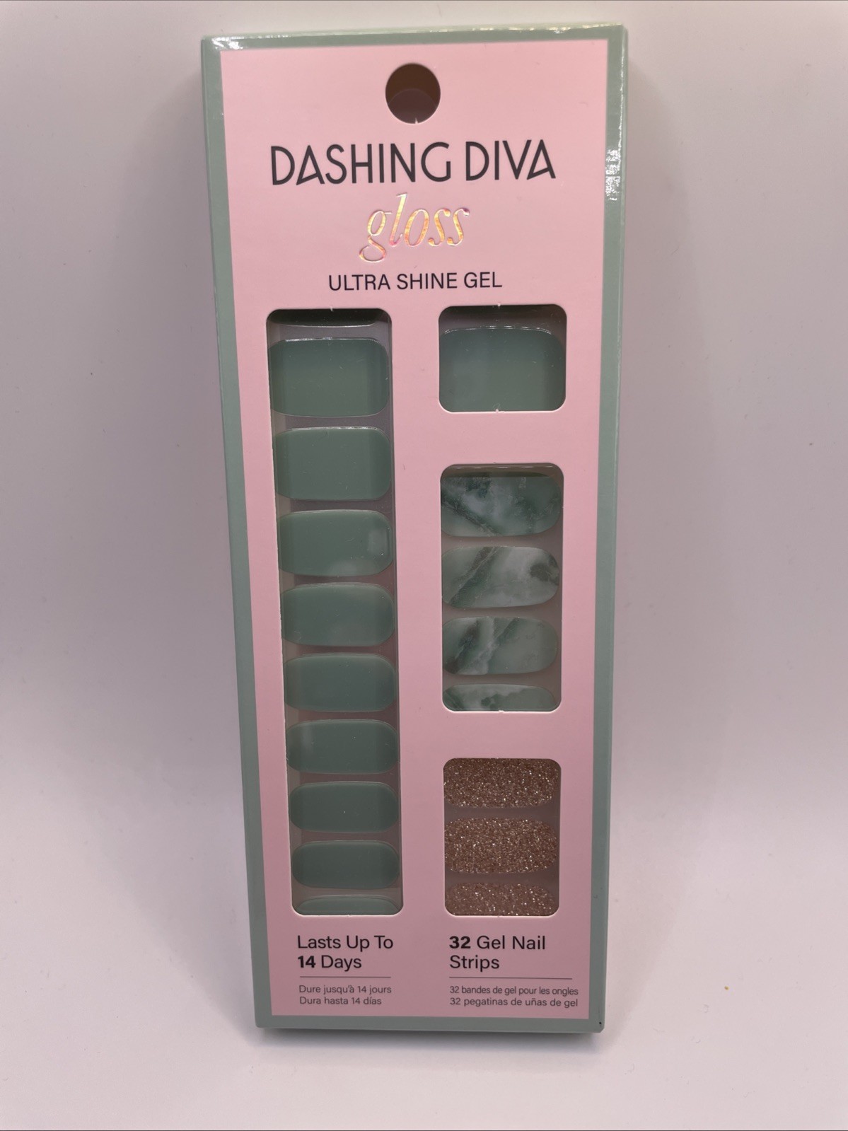Dashing Diva Gloss Ultra Shine Gel Palette 32 Gel Nail Strips Tea Leaves