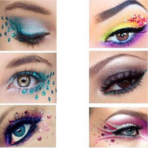 900pcs Multicolour Self-Adhesive Face Gems ? Reusable Rhinestone Stickers