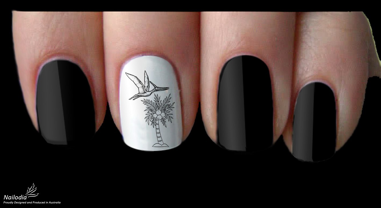 Dinosaur T-Rex Nail Art Decal Sticker Water Transfer Slider – Jurassic Theme
