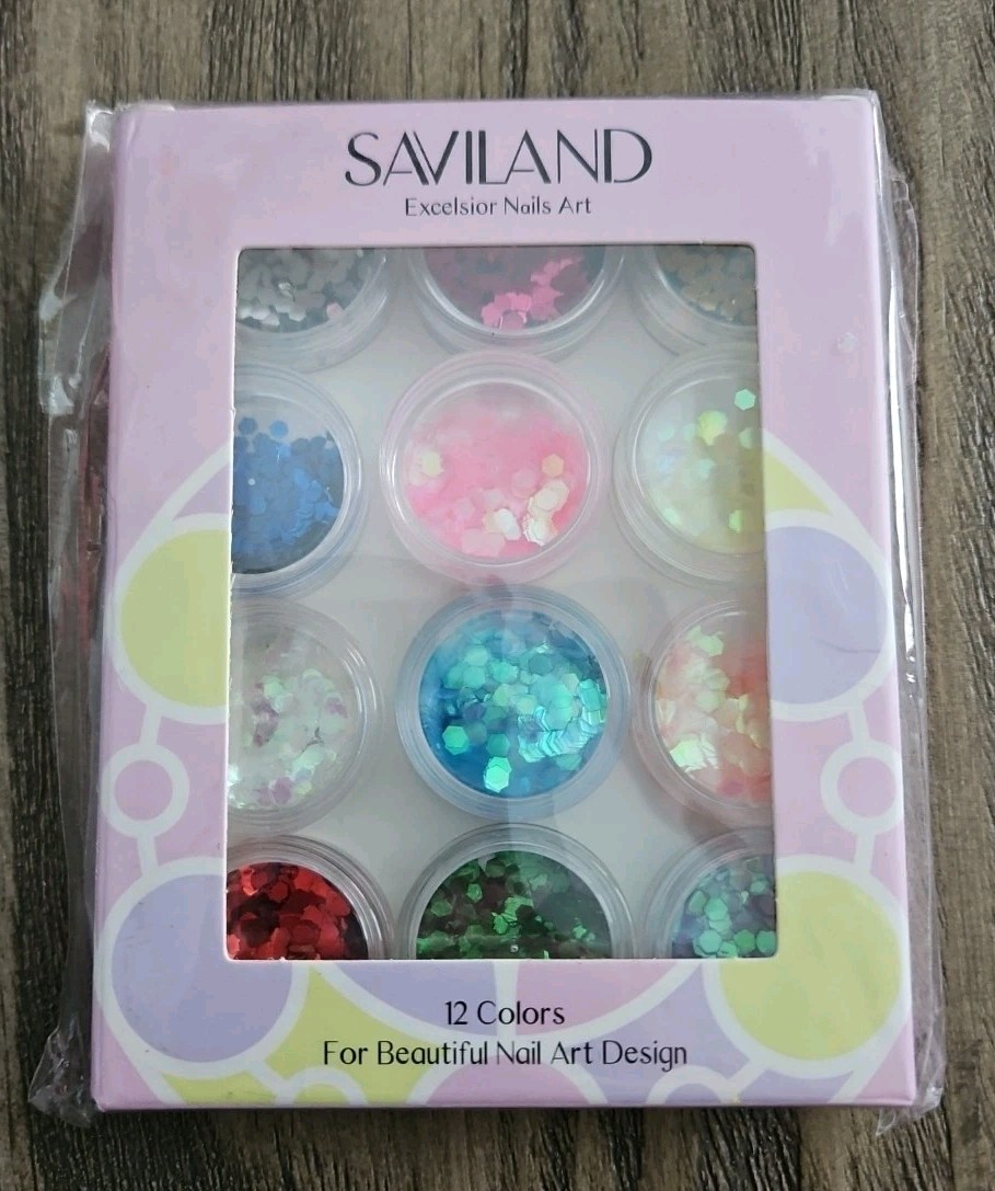 SAVILAND Excelsior Nail Art 12 Colors for Beautiful Nail Art Design New SEALED!