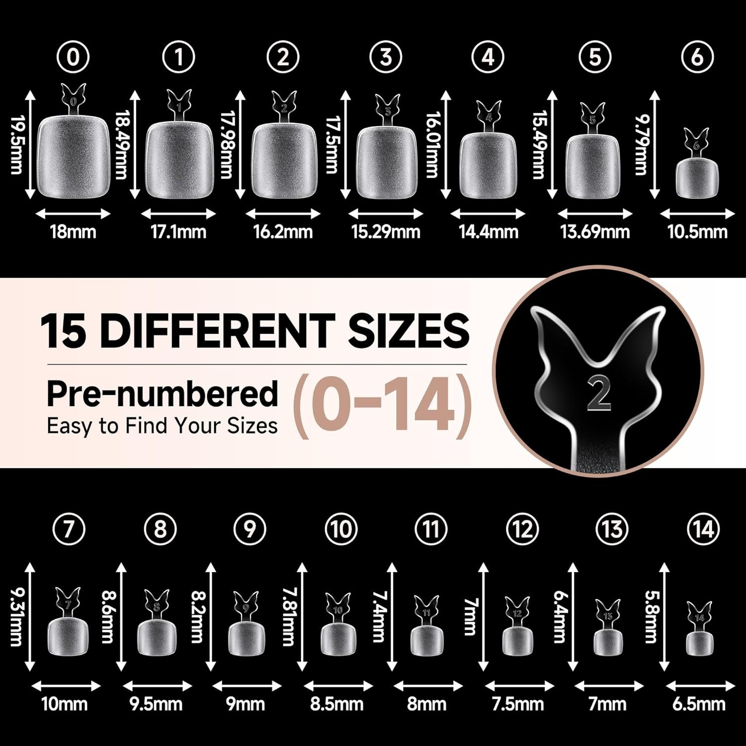 216 Pcs Clear Press On Toe Nail Tips – Ultra Thin Square-Round Gel Tips