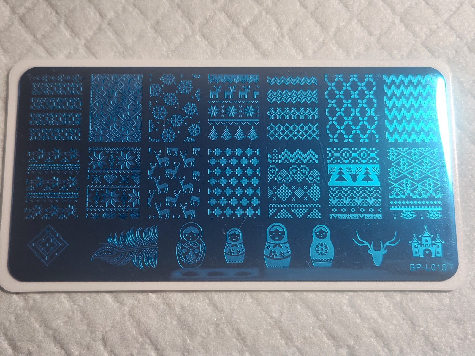 Born Pretty Nail Stamping Plate – BP-L018 – Winter holiday / Matryoshka – new