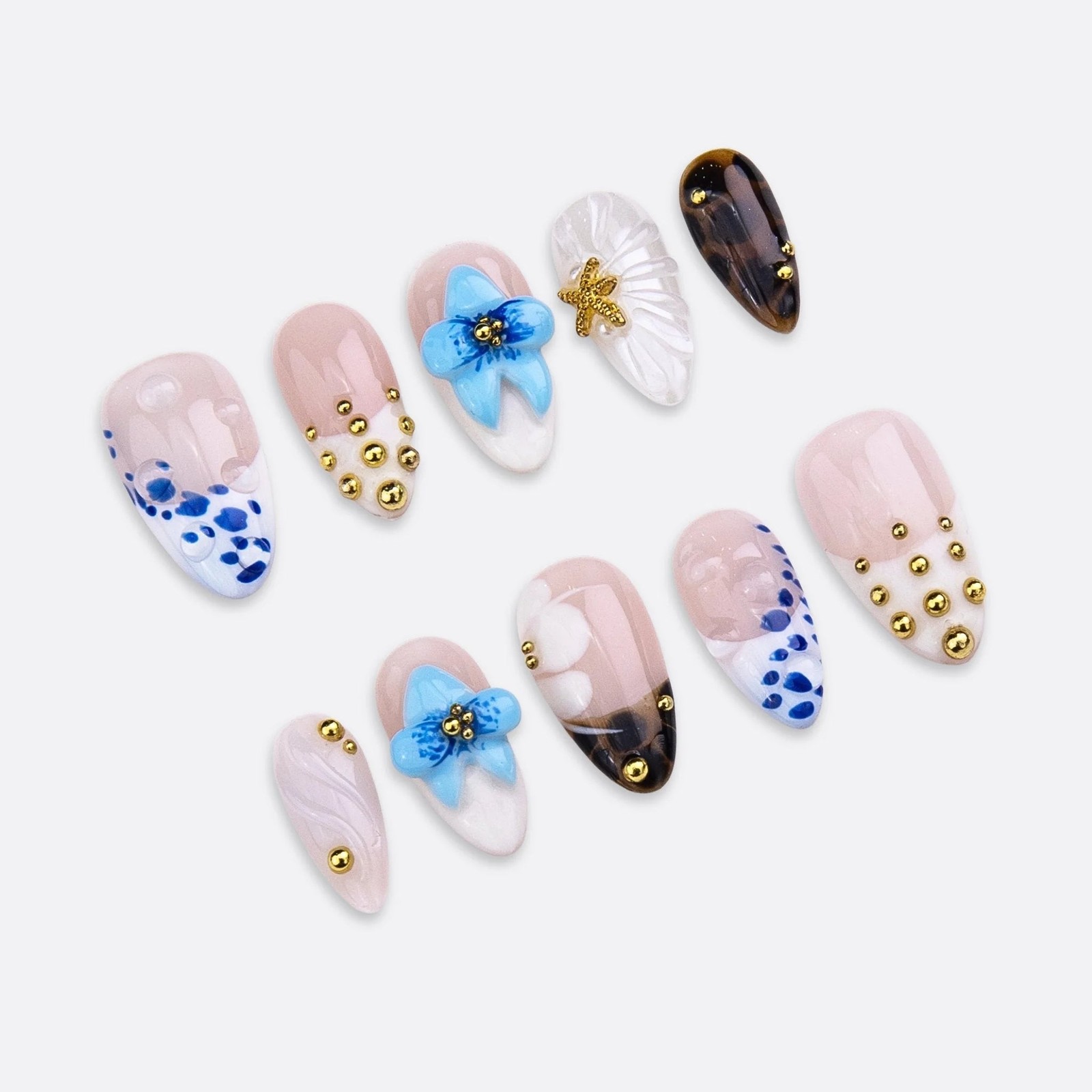SIYOU NAILS | WILD PETALS | Press-on Nails – Full Set (10pc)