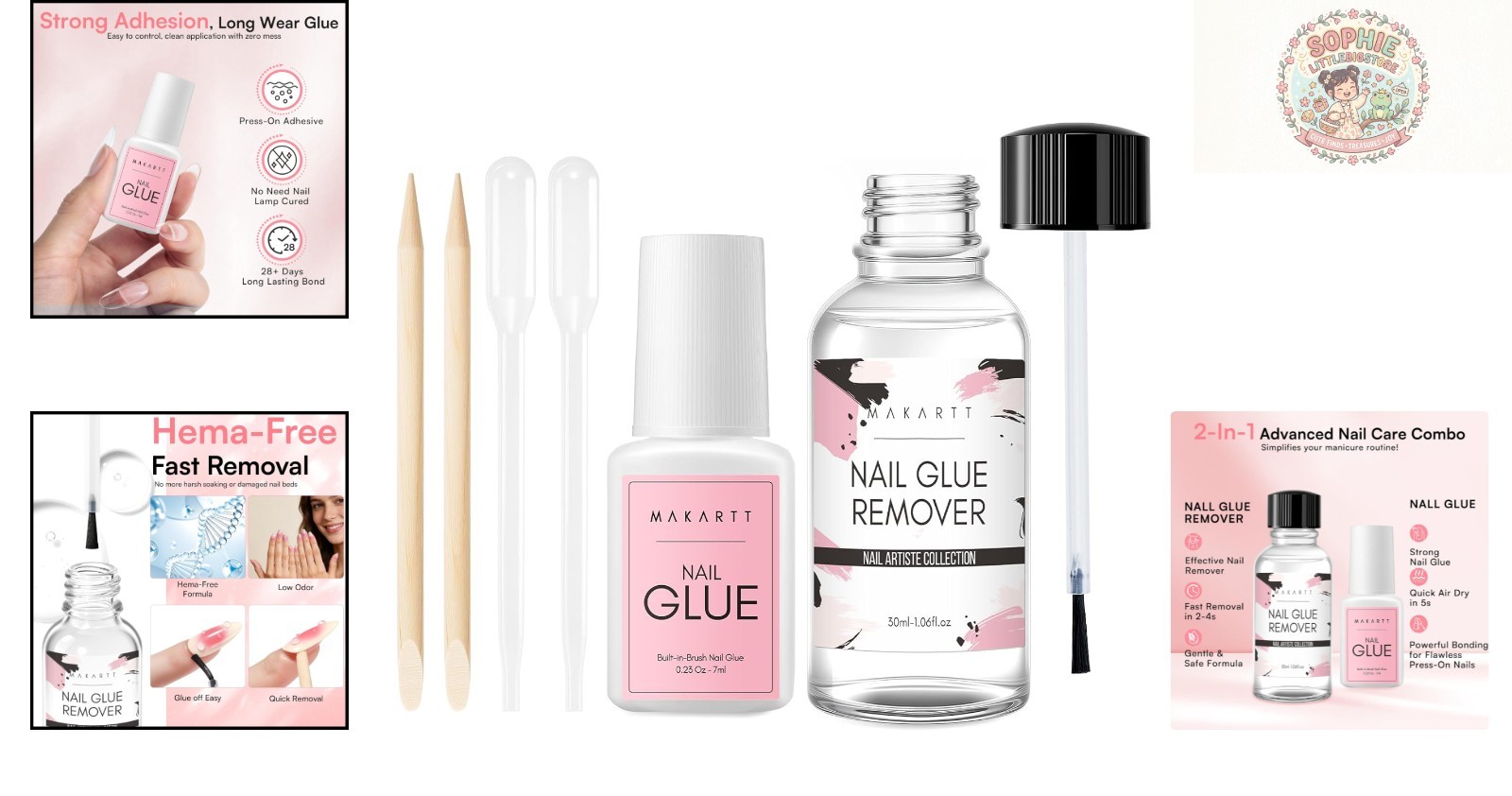 2-in-1 Quick Dry Nail Glue & Remover – Ideal for Beginners and Professionals