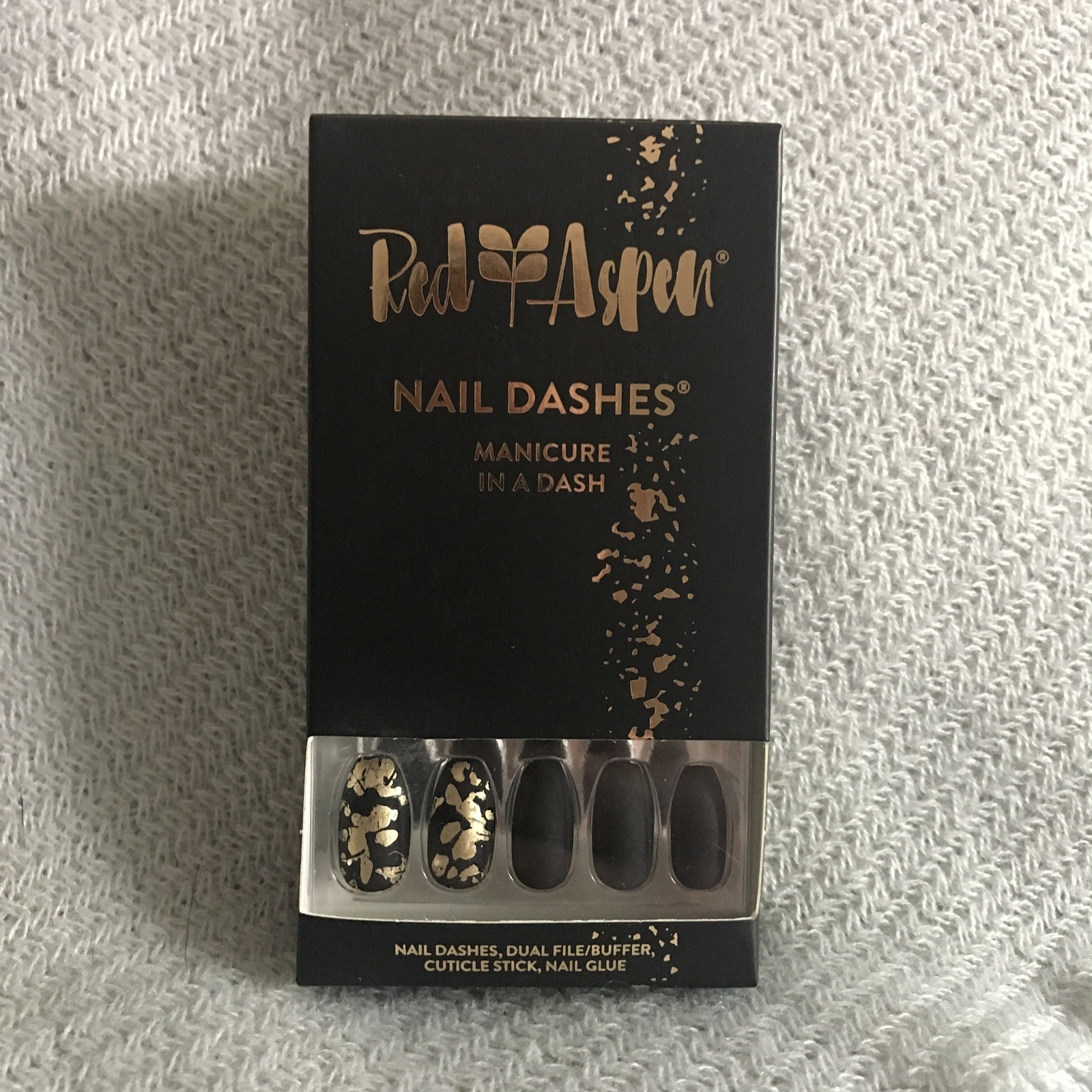 Black, Matte, Gold Foil Accents, Long, Coffin, Classy Press On Nails