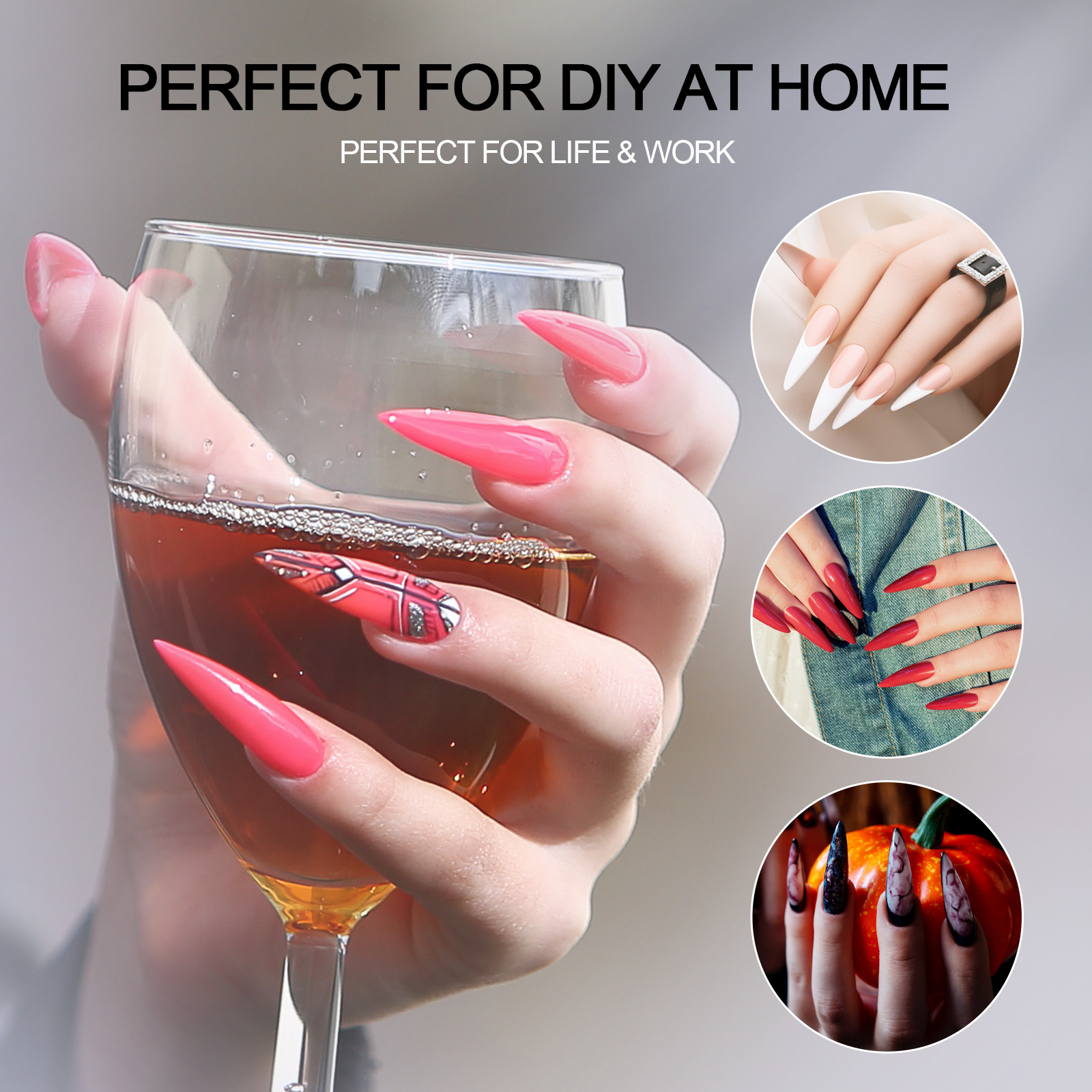 Gel X Nail Tips – Soft Gel Extensions for DIY Salon Nails | Stiletto