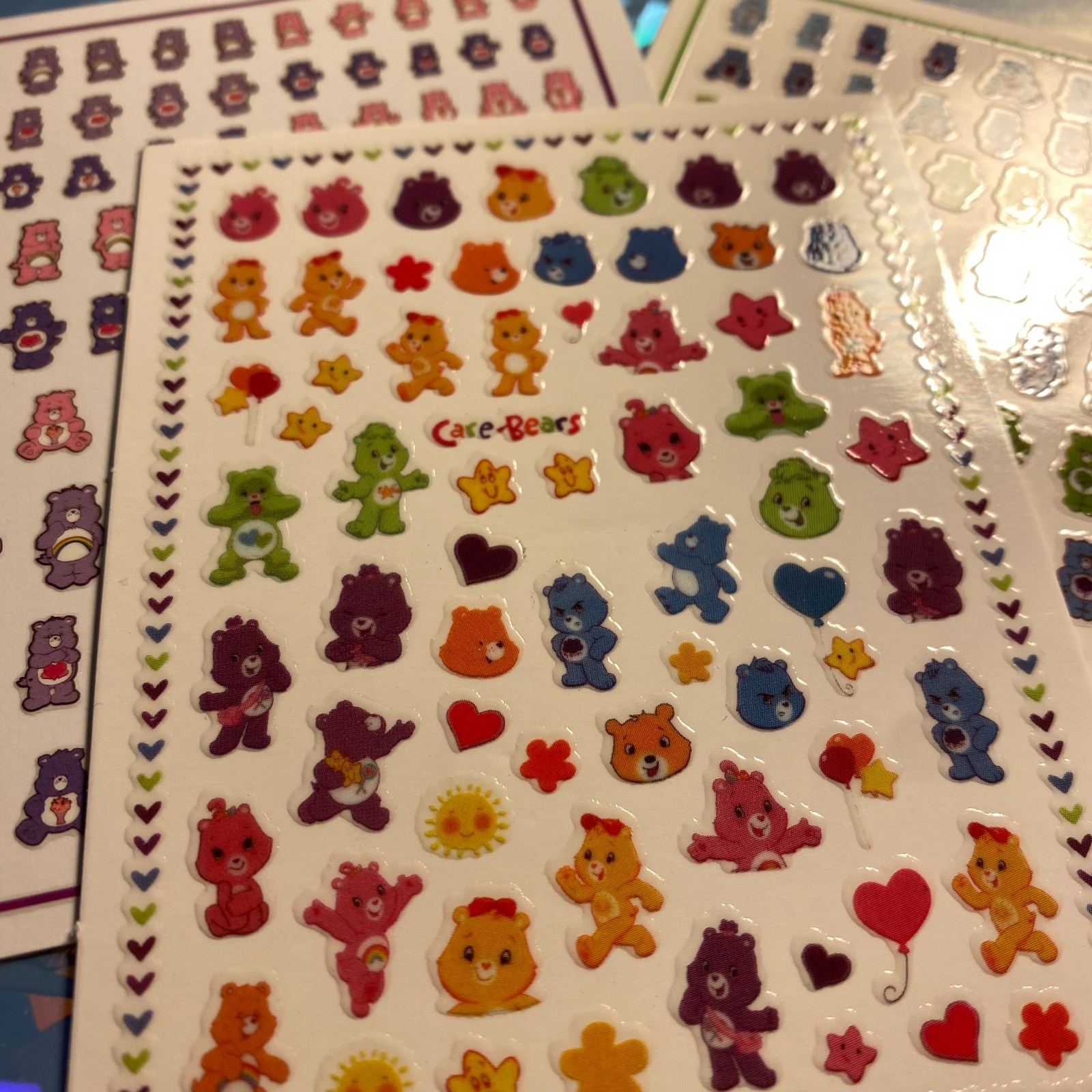 Colorful Nail Stickers Care Bears Nail Art Supplies Peel and Stick Adhesive