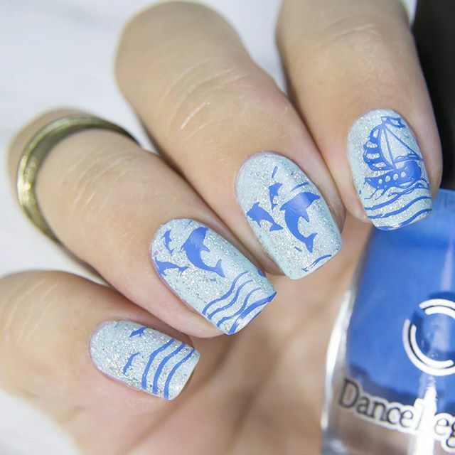 A019 Beach Mode Stamping Plate For Stamped Nail Art Design