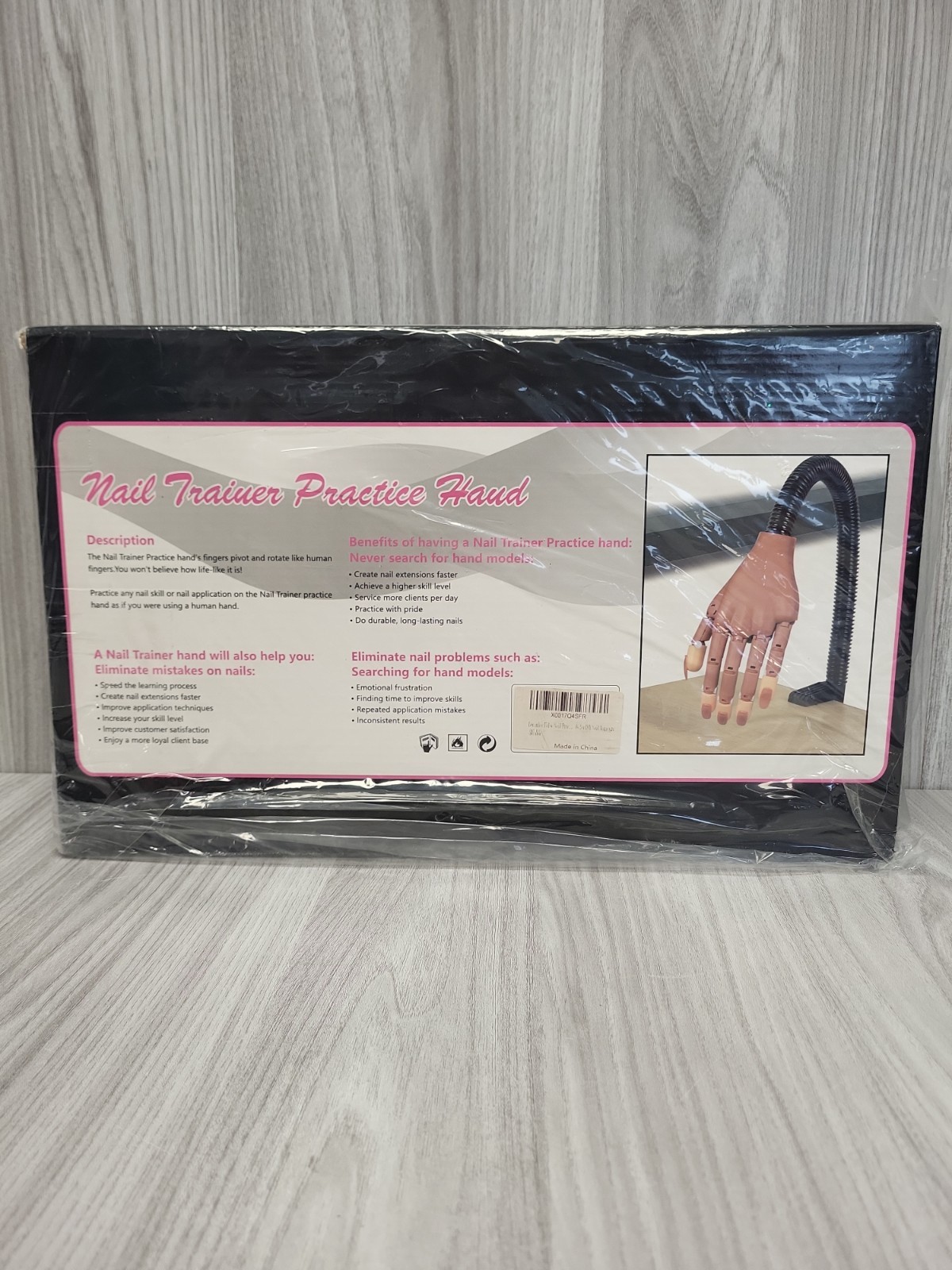 Nail Trainer Practice Hand Flexible Inc 100 Tips. PB2005745