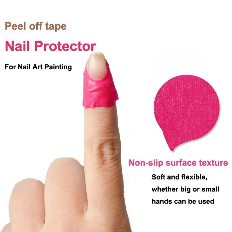 Nail Protector Peel Off Tape Pink, 1sheet Per