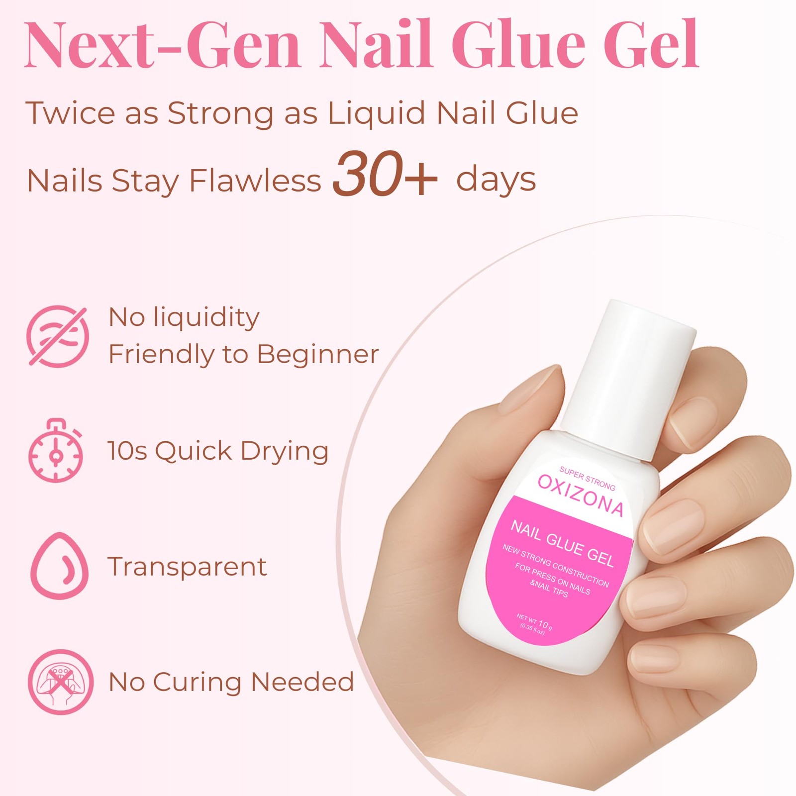 Super Strong Nail Glue for Acrylic Nails Press on Nails Professional Nail Glu…