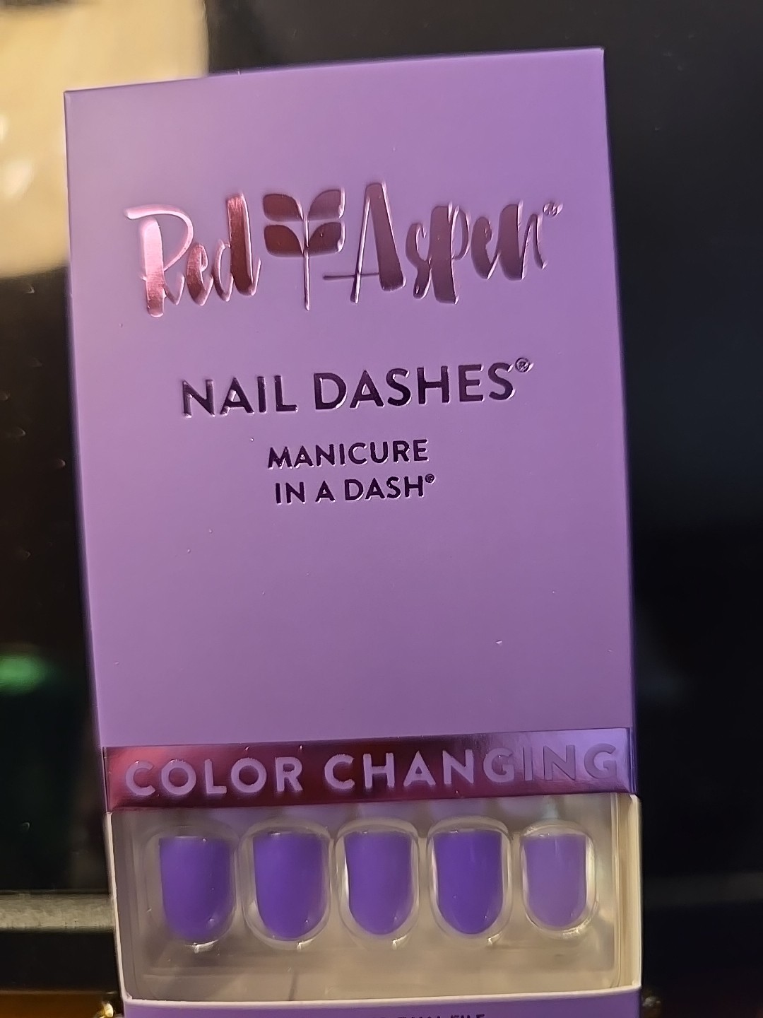 Red Aspen Press On Nails~The Zest of Times, Zariah~Purple Pink Color Changing