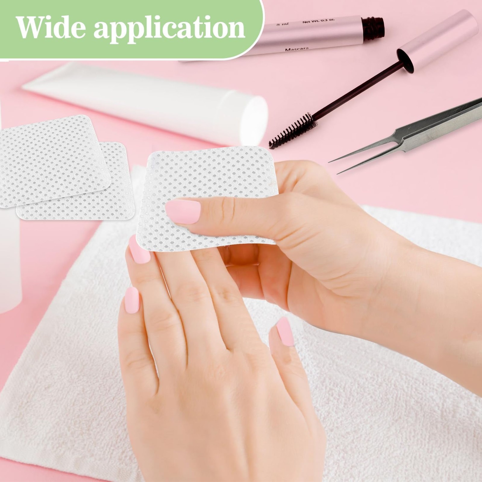 MAQIHAN 1200 Lint Free Nail Wipes – White Acetone Polish one size,