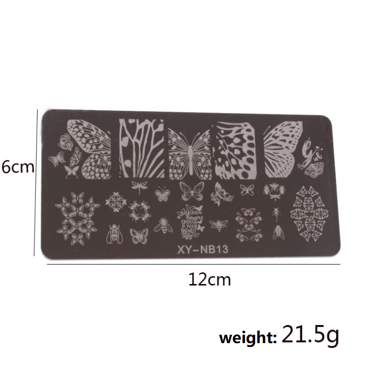 Metal Nail Stamping Plate Constellation French Halloween Snowflake Letter Words