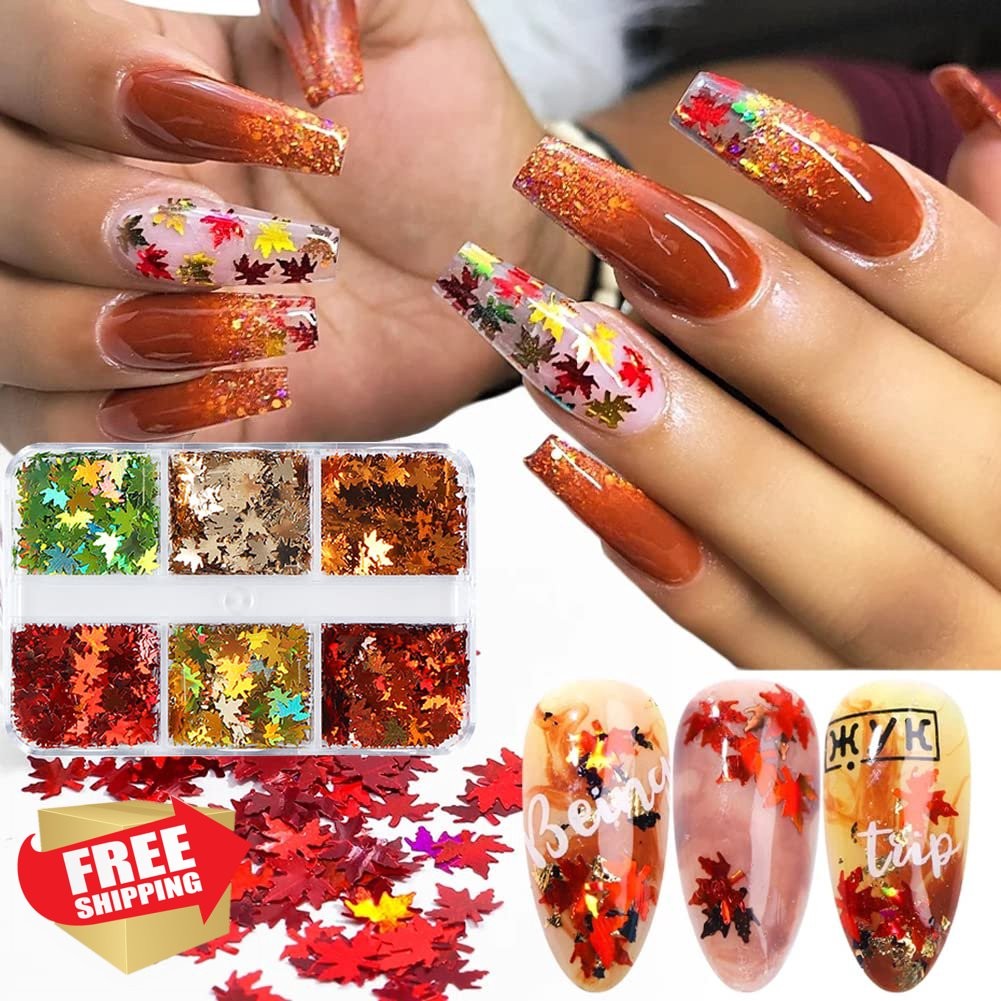 BSBTBZ Maple Leaf Nail Glitters 8