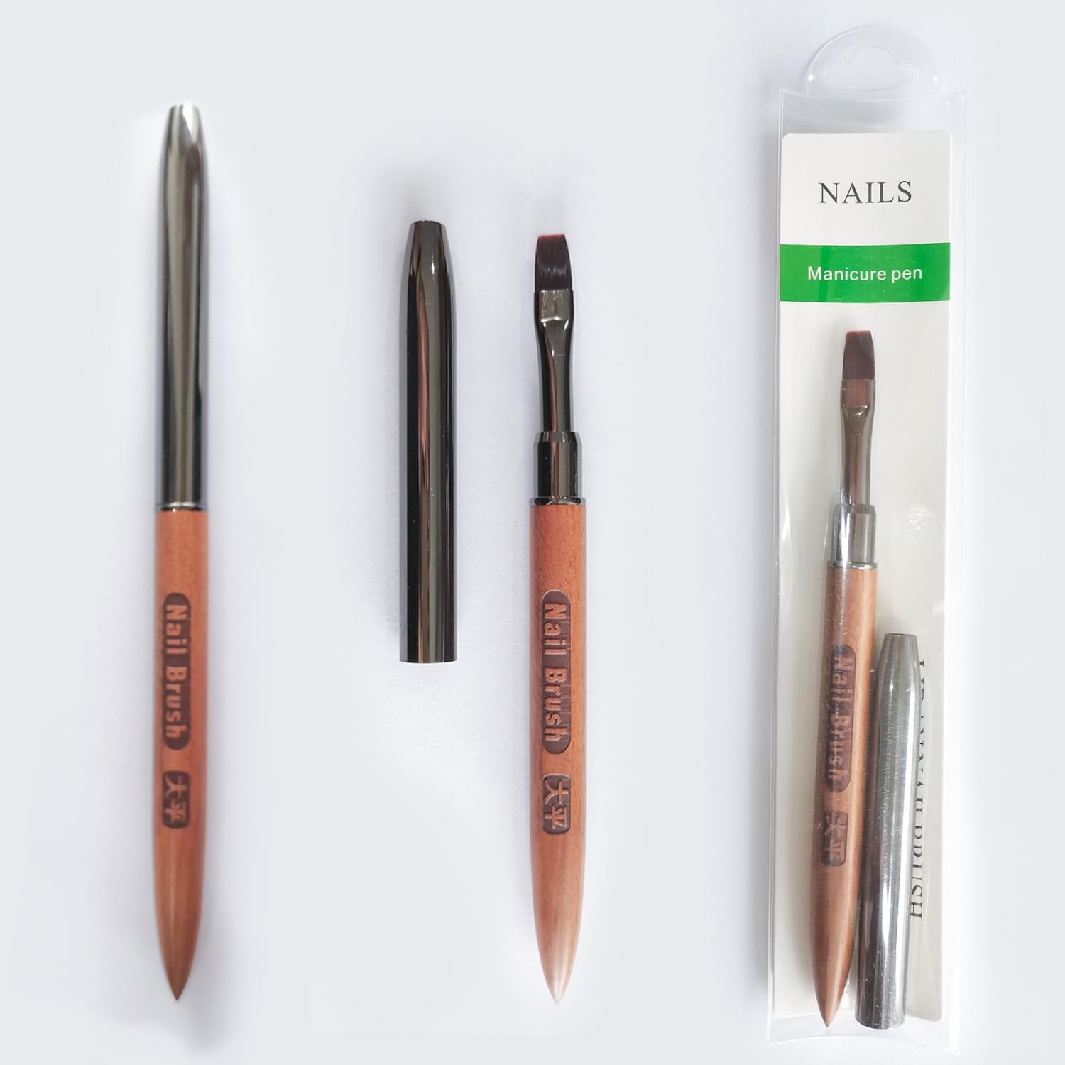 1pc Acrylic Nail Brush Sandalwood Nail Art Brushes Nail Painting Brush Nail C…