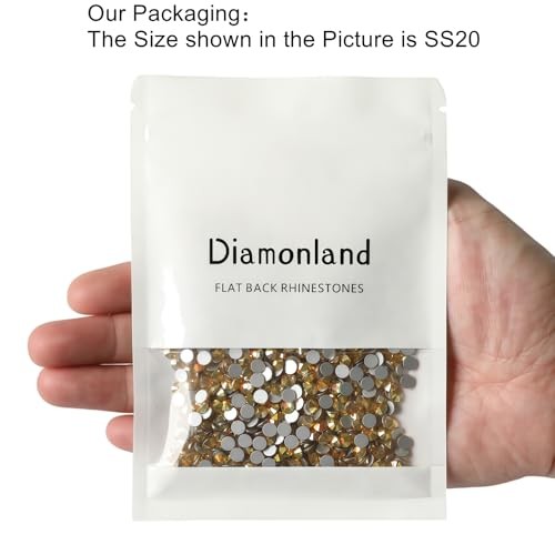 Diamonland Flatback Glass Crystal Rhinestones Rounds Gems for Bedazzling Nail…