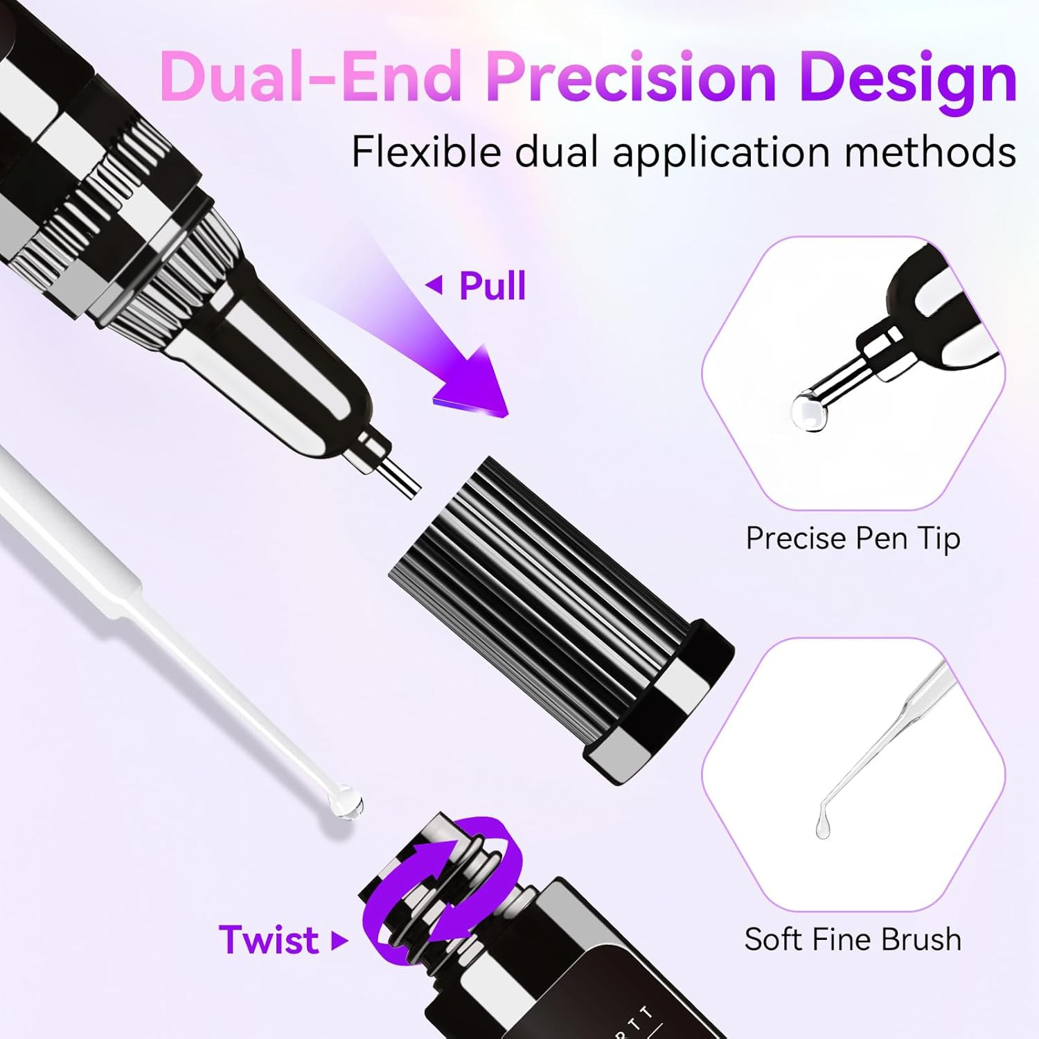Makartt Nail Rhinestone Glue Gel, Upgrade Gel Nail Glue with Brush Pen Tip Super