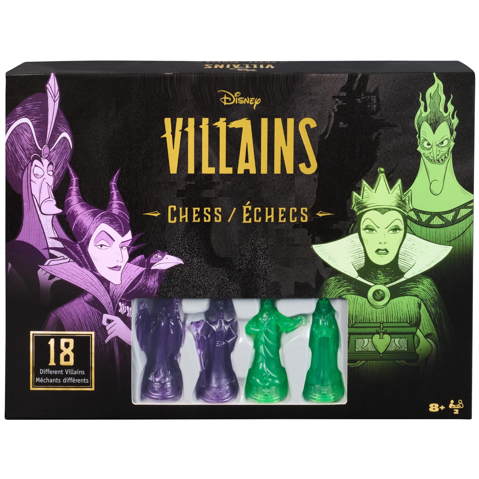 Spin Master Games, Disney Villains Chess Set for Adults & One Size, Green