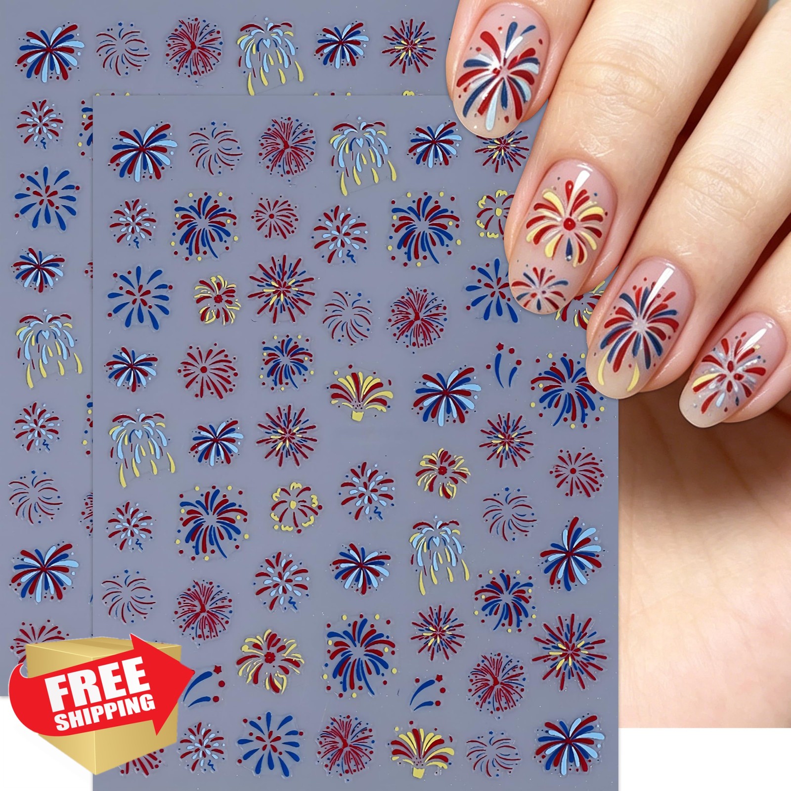 LRyssalia Style11 4th July Firework Nail Stickers